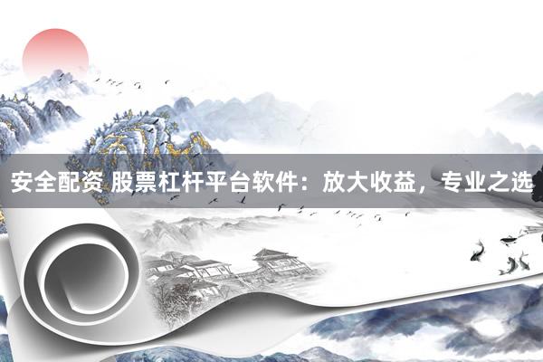 安全配资 股票杠杆平台软件：放大收益，专业之选